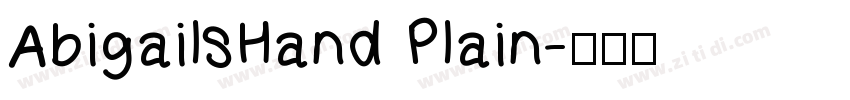 AbigailsHand Plain字体转换